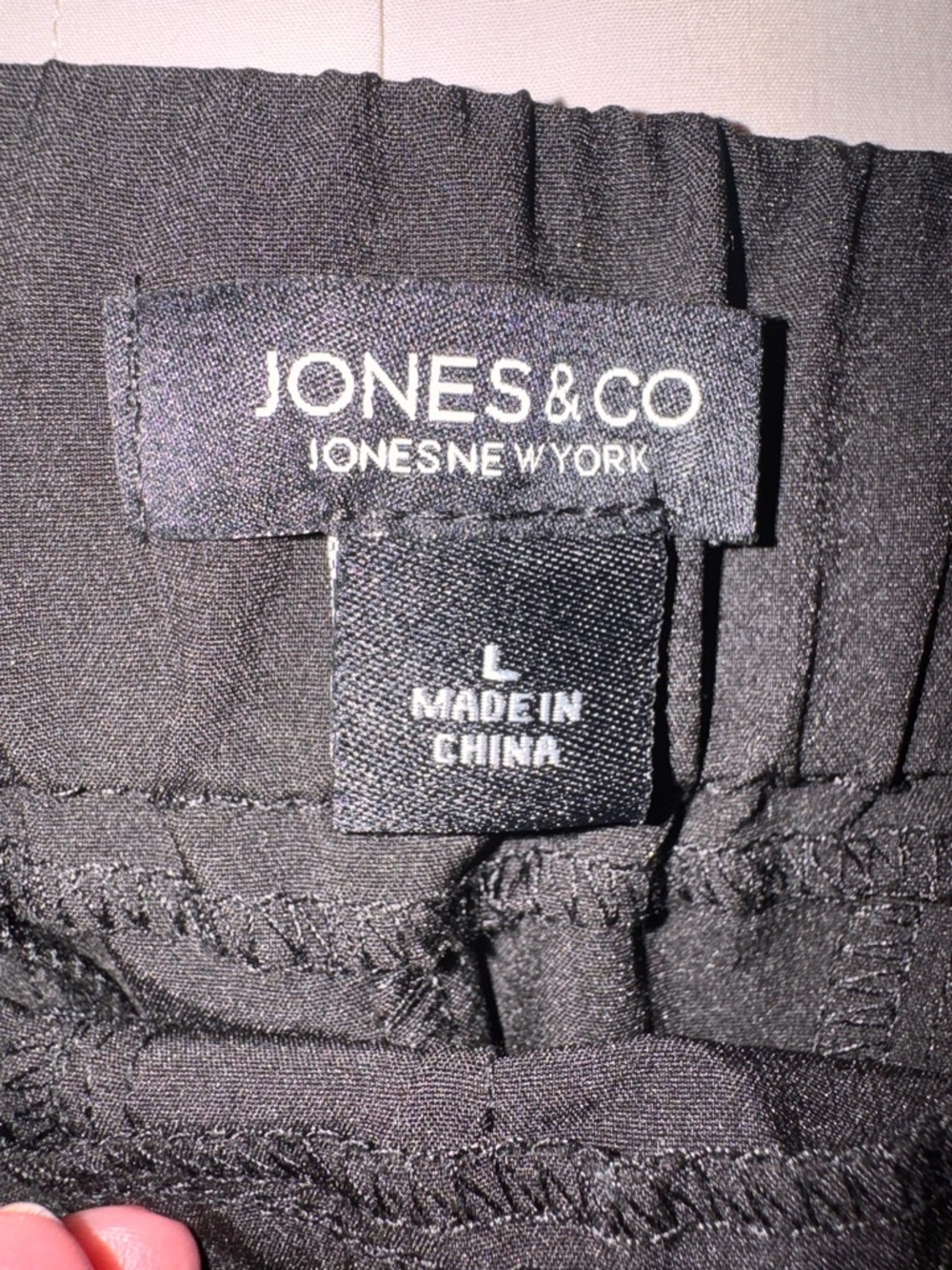 Jones & Co. - Women's Athletic Shorts - 2 pair, Black and Cream Size L - Picture 2 of 3